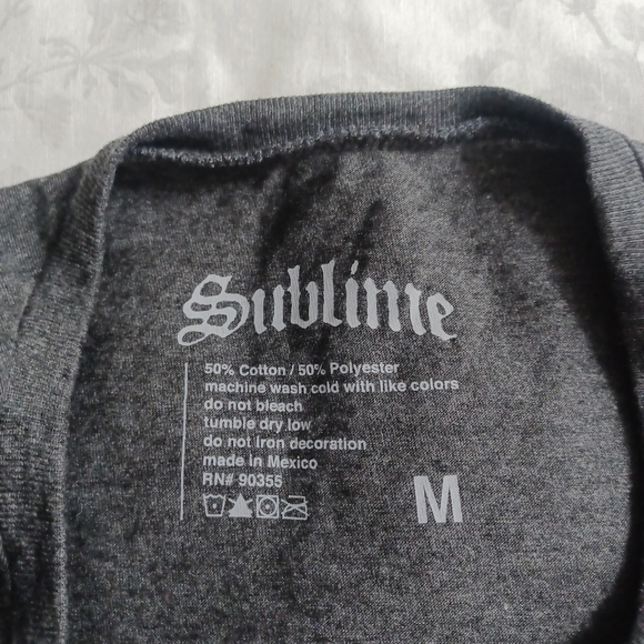 Sublime Graphic Print Tee Medium Gray -Short Sleeve -Long Beach -Rock - Picture 3 of 10